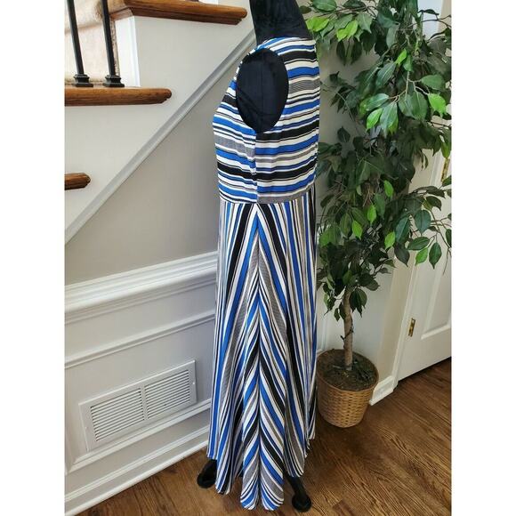 K. Jordan Women's Multicolor Polyester Sleeveless Round Neck Long Maxi Dress L - Picture 6 of 11